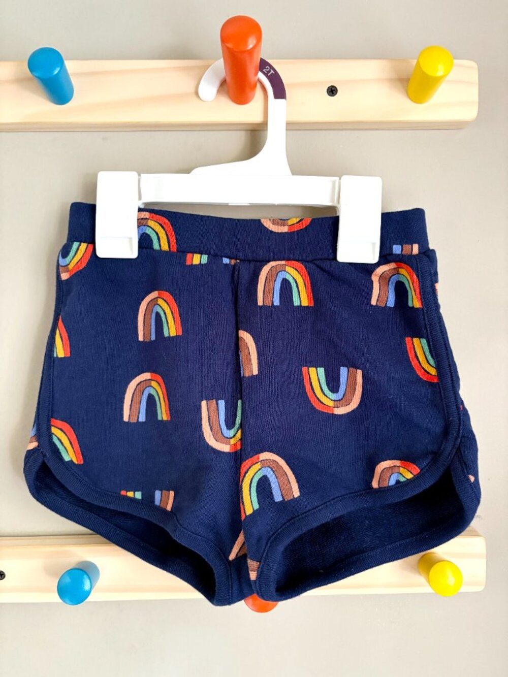 Hanna Andersson Rainbow Collective on Navy French Terry Shorts